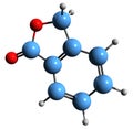 3D image of Phthalide skeletal formula