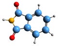 3D image of Phthalimide skeletal formula