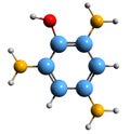 3D image of Picric acid skeletal formula