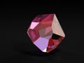 3D image of Pink Rubellite - Clear Crystal on Black Background