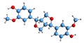 3D image of Pinoresinol skeletal formula