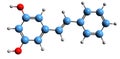 3D image of Pinosylvin skeletal formula