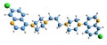 3D image of Piperaquine skeletal formula