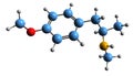 3D image of PMMA skeletal formula Royalty Free Stock Photo