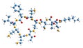 3D image of Polymyxin B skeletal formula