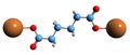 3D image of Potassium adipate skeletal formula