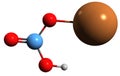 3D image of Potassium bicarbonate skeletal formula