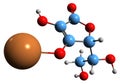 3D image of Potassium isoascorbate skeletal formula