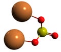 3D image of Potassium sulfite skeletal formula