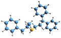 3D image of Prenylamine skeletal formula Royalty Free Stock Photo