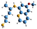 3D image of Primaquine skeletal formula