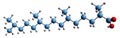 3D image of Pristanic acid skeletal formula