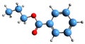 3D image of Propyl benzoate skeletal formula