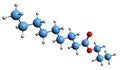 3D image of Propyl nonanoate skeletal formula