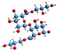 3D image of Propylene glycol alginate skeletal formula