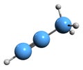 3D image of Propyne skeletal formula