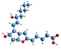 3D image of Prostacyclin skeletal formula