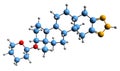 3D image of Prostanozol skeletal formula