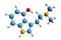 3D image of psilocin skeletal formula