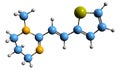 3D image of Pyrantel skeletal formula