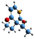 3D image of Pyrithyldione skeletal formula