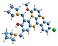 3D image of Pyronaridine skeletal formula