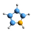 3D image of pyrrole skeletal formula