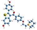 3D image of Raloxifene skeletal formula