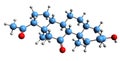 3D image of Renanolone skeletal formula