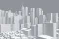 3D image render, Aerial view of cityscape background. 3d rendering