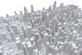 3D image render, Aerial view of cityscape background. 3d rendering