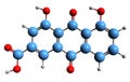 3D image of Rhein skeletal formula