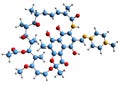 3D image of Rifampicin skeletal formula