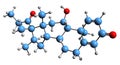 3D image of Rimexolone skeletal formula