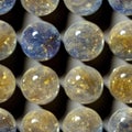 3D-image of rutilated quarz balls, seamless pattern