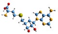 3D image of S-Adenosyl-L-homocysteine skeletal formula Royalty Free Stock Photo