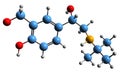 3D image of Salbutamol skeletal formula Royalty Free Stock Photo