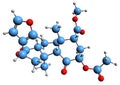 3D image of Salvinorin A skeletal formula