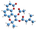 3D image of Samidin skeletal formula