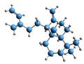 3D image of Sclarene skeletal formula Royalty Free Stock Photo