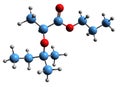 3D image of sclareolate skeletal formula Royalty Free Stock Photo