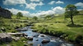 Dreamy Oasis: A Photorealistic Rendering Of The Hindu Yorkshire Dales