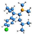 3D image of Sibutramine skeletal formula