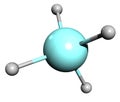 3D image of Silane skeletal formula