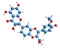 3D image of Silibinin skeletal formula