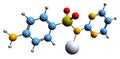 3D image of Silver sulfadiazine skeletal formula