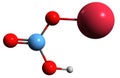 3D image of Sodium bicarbonate skeletal formula