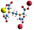 3D image of Sodium calcium edetate skeletal formula