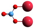3D image of Sodium carbonate skeletal formula