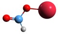 3D image of Sodium formate skeletal formula